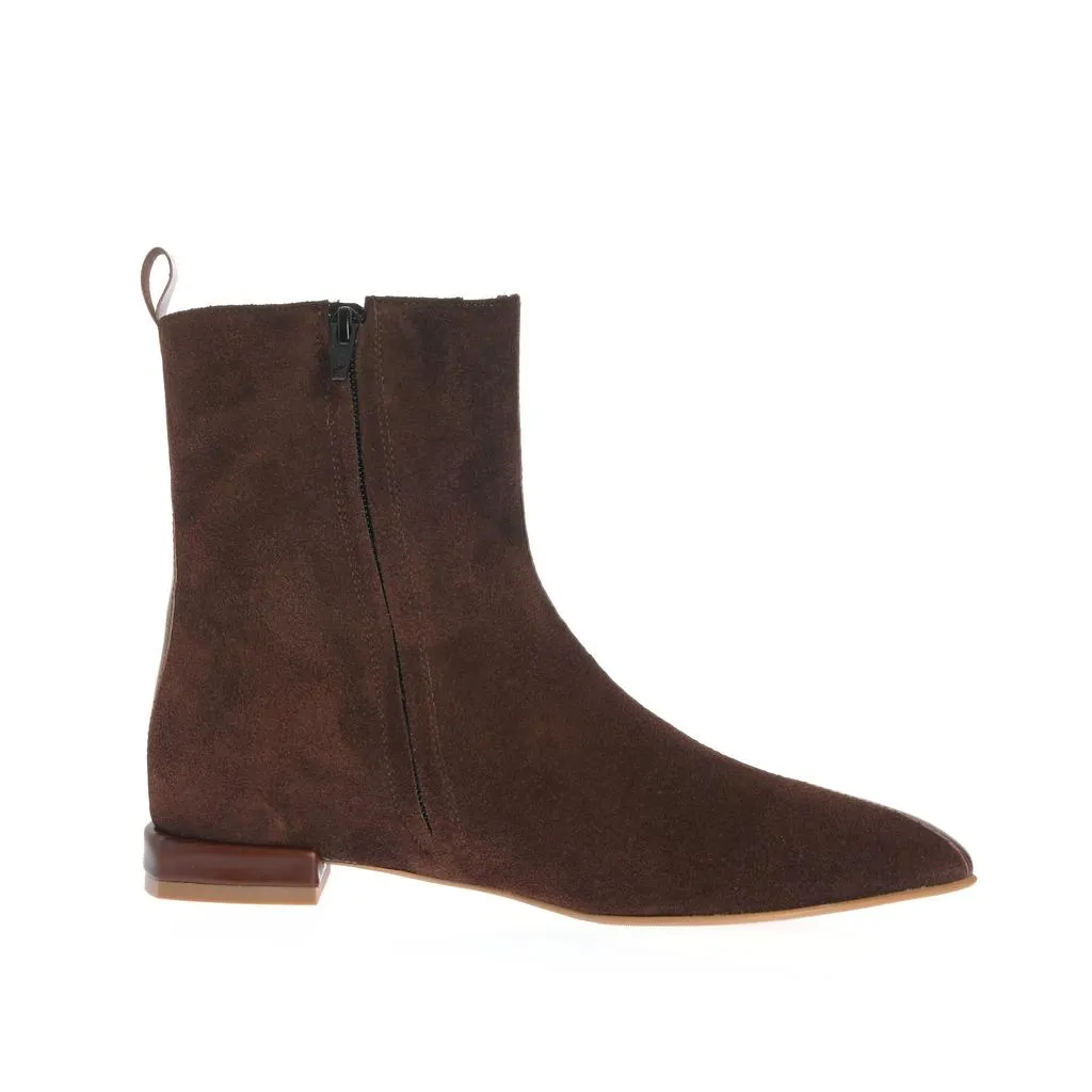 Ana Urbana Shoes Marinette botine maro ciocolata piele