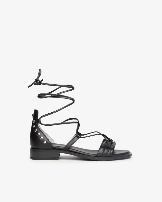 NeroGiardini sandale dama piele gladiator cu tinte
