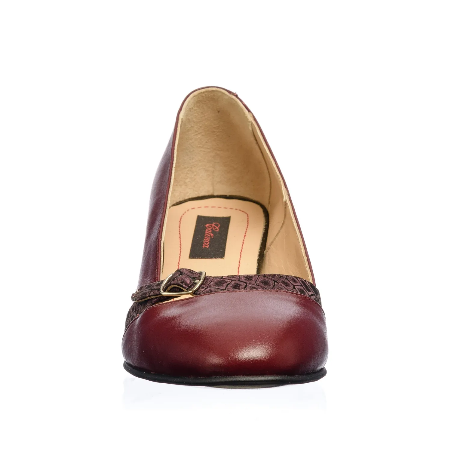 Catinca Shoes 016 BP pantofi piele bordo poney