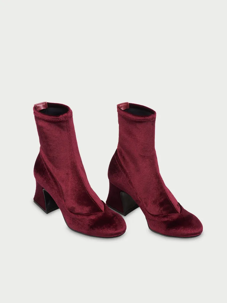 Flagelus D'Orsey Booty Garnet botine catifea grena
