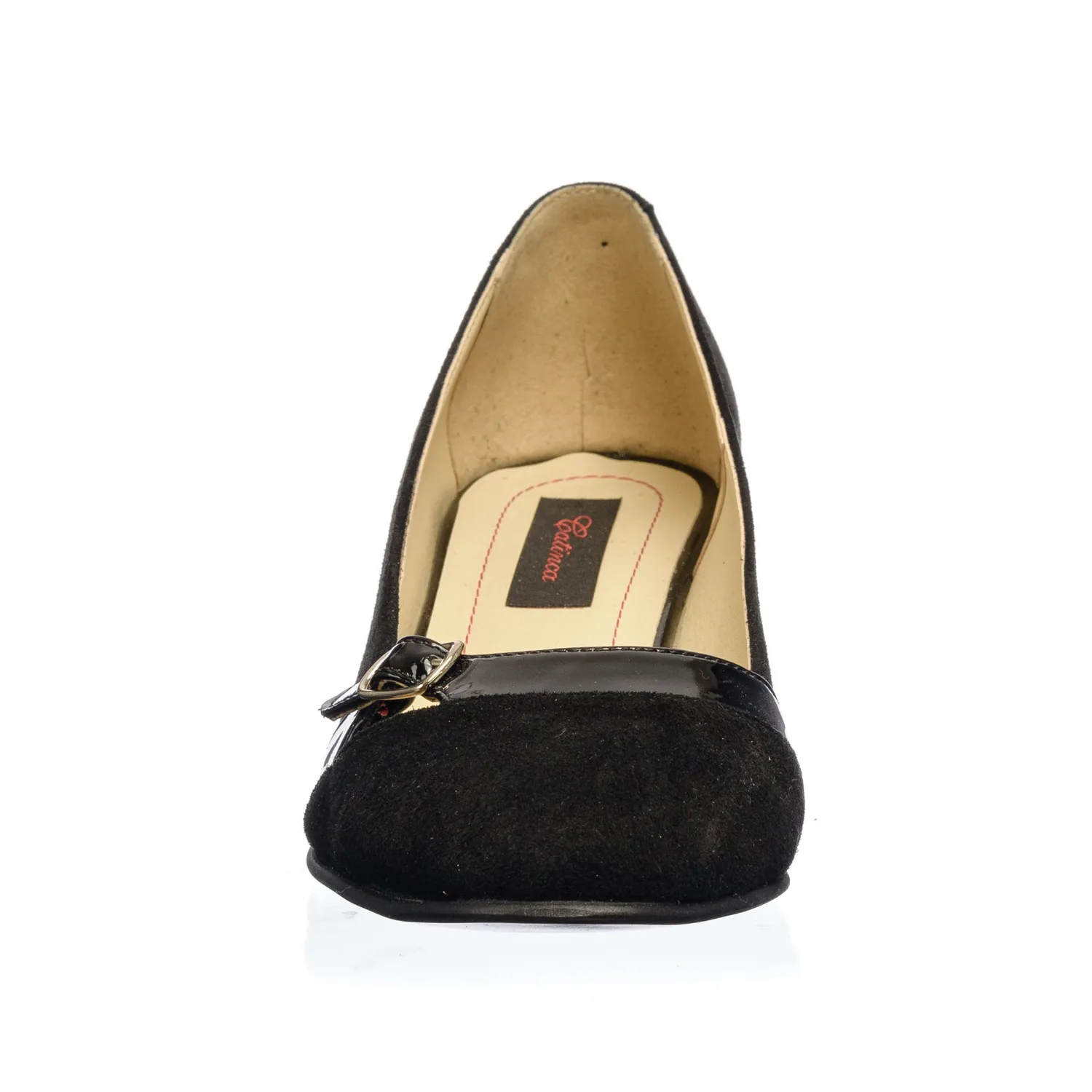 Catinca Shoes 016 NA pantofi dama piele negru antilopa