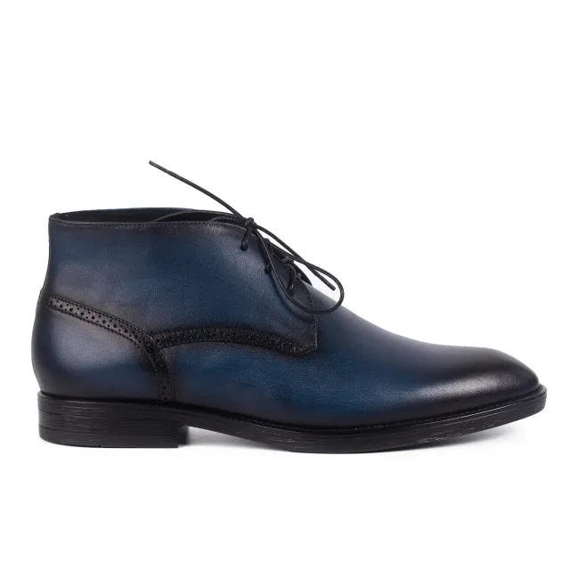 Lucas Shoes Ghete 851 ghete albastre piele iarna