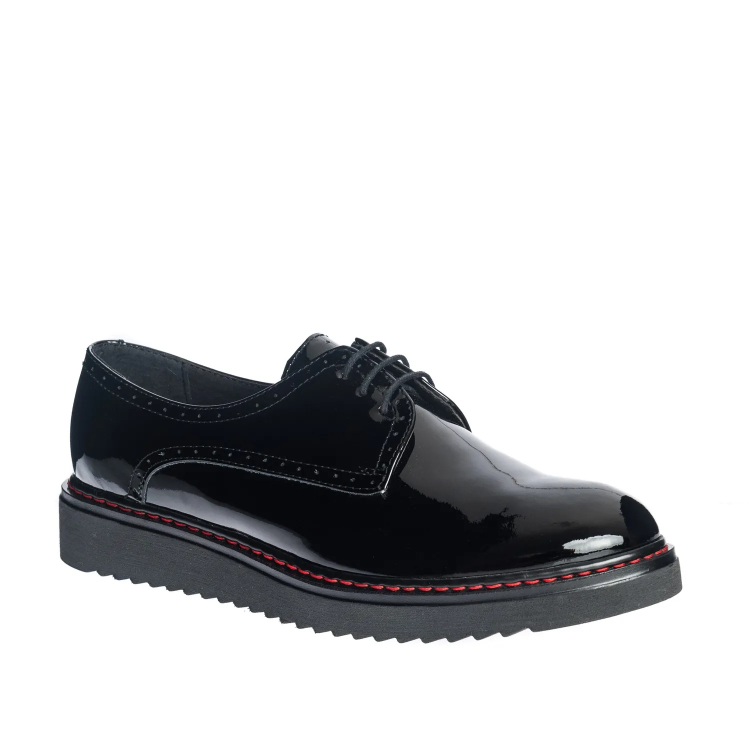 Catinca Shoes G33 NL pantofi dama piele naturala negru lac