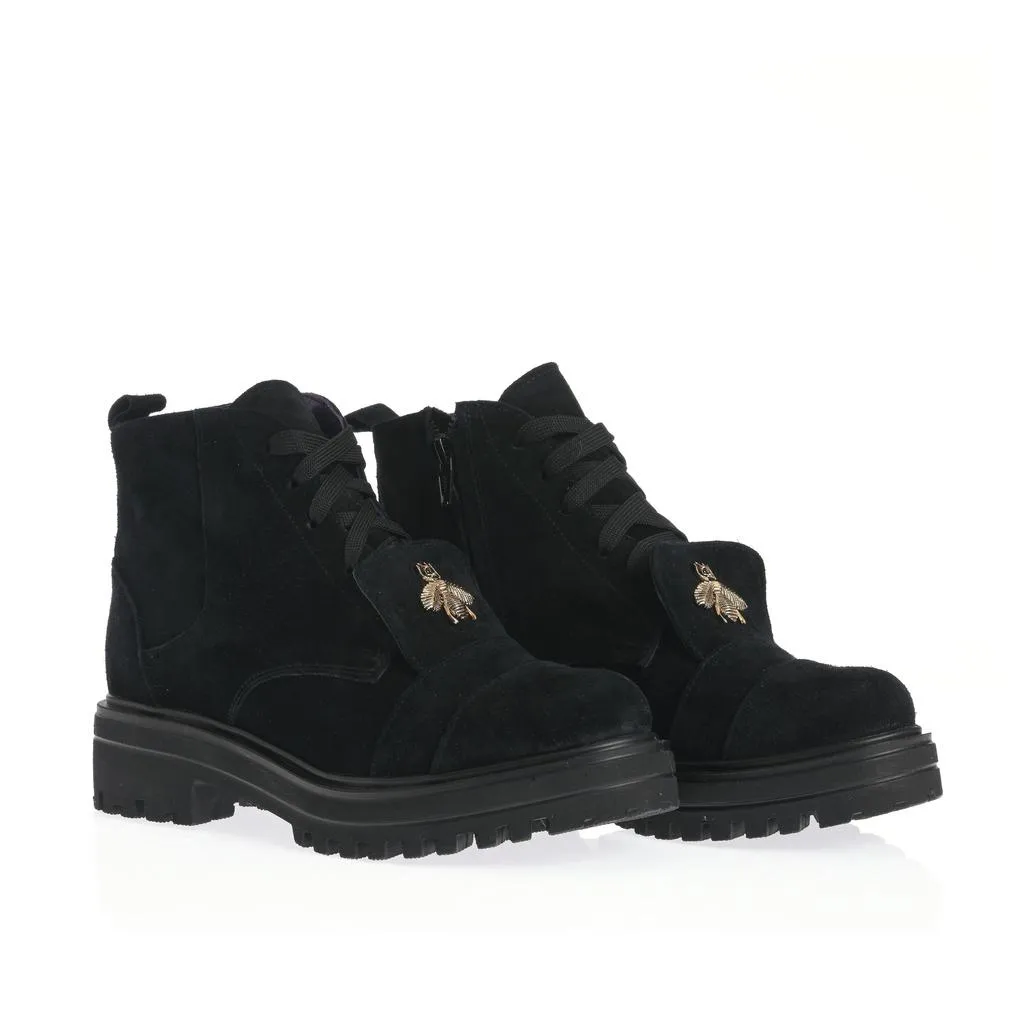 Ana Urbana Shoes Corina ghete negre platforma joasă