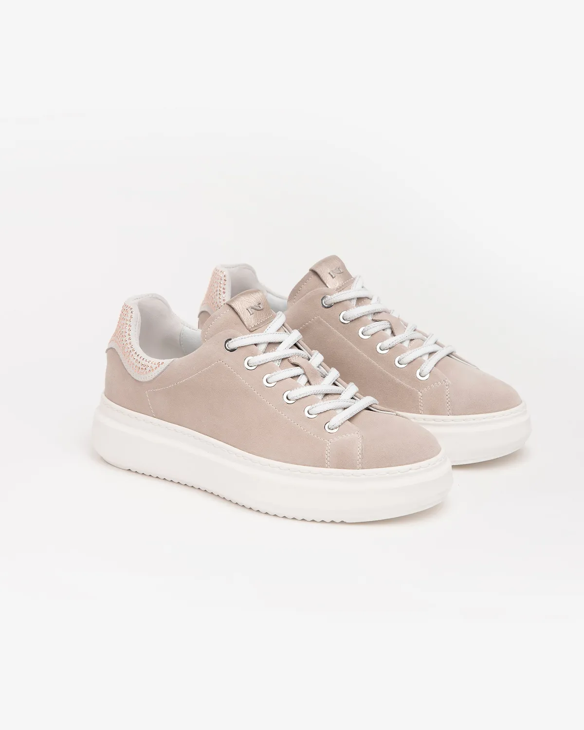 NeroGiardini Sneakers piele intoarsa cu brant DryGo
