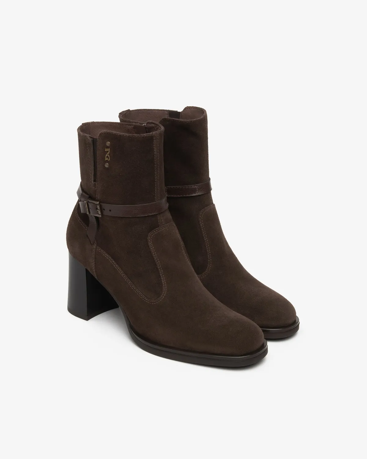 NeroGiardini Botine Damă Piele Toc 75mm Curea