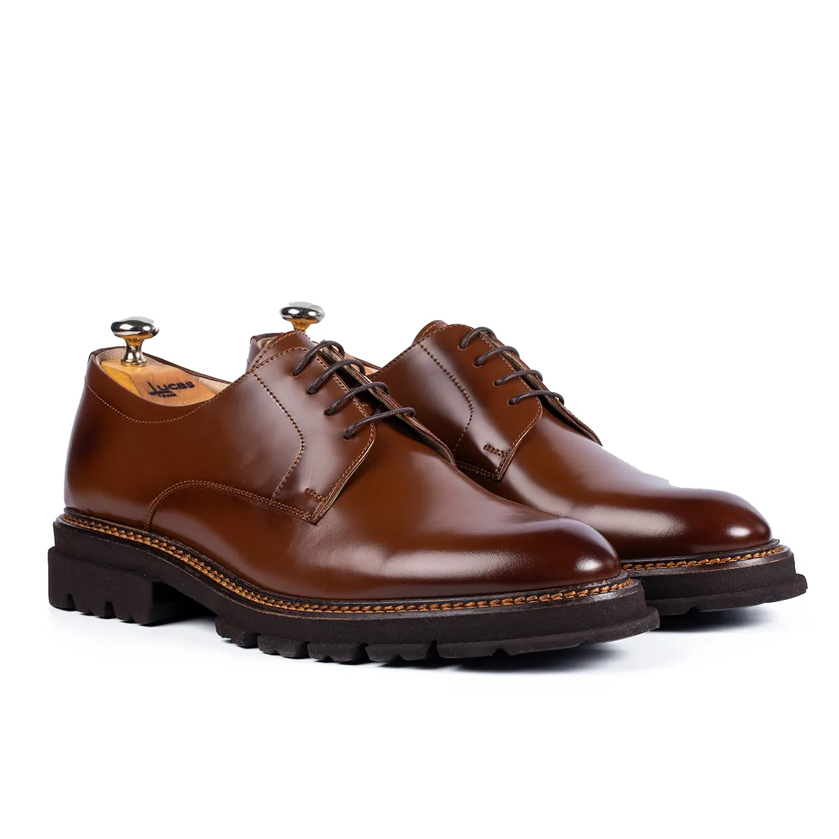Lucas Shoes Elegant 346 pantofi ukr maro lac piele naturala