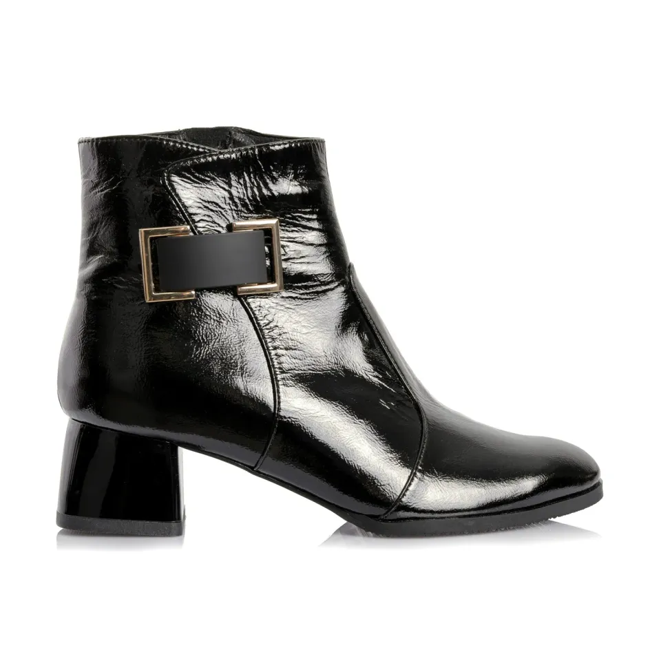 Catinca Shoes GX54A NL ghete dama negru lac