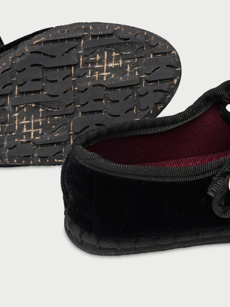 Flagelus Antonia Kids pantofi copii negri catifea