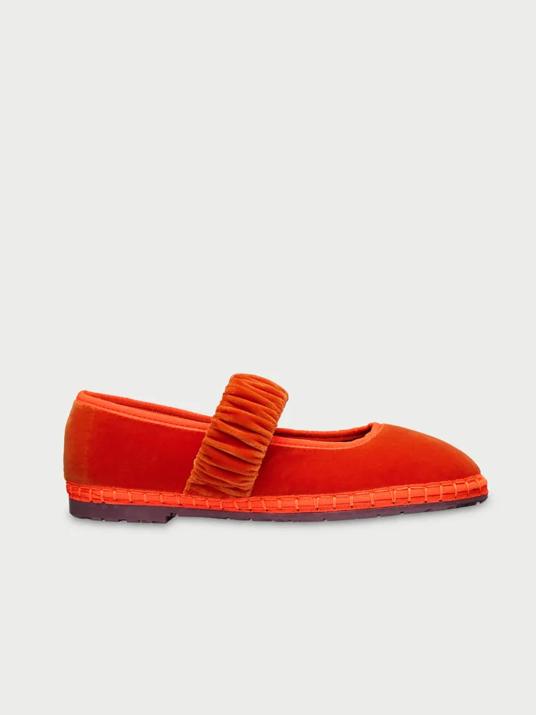 Flagelus Mafalda Lady Mafalda pantofi portocalii catifea