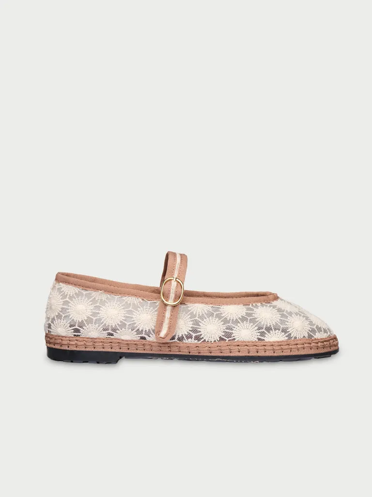 Flagelus Pierre Sun Flower balerini mesh floral