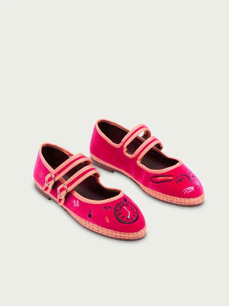 Flagelus I'm late pantofi mary jane fucsia