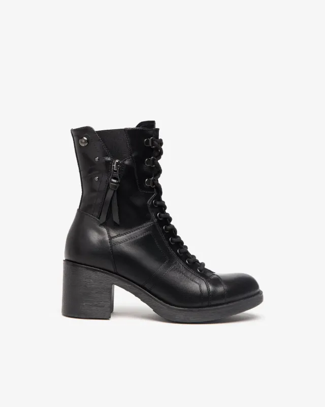 NeroGiardini bocanci dama piele combat cu siret