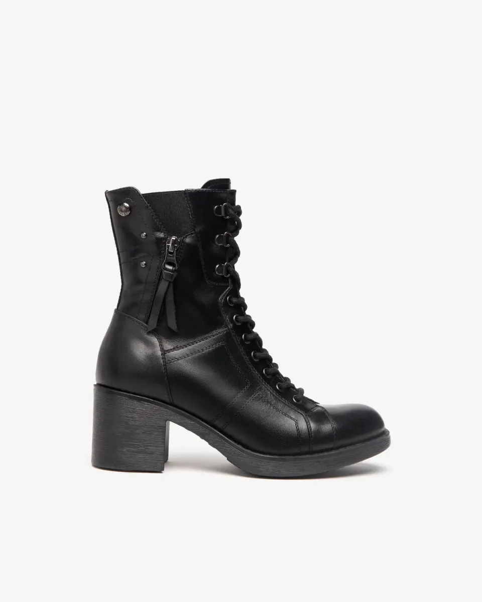 NeroGiardini bocanci dama piele combat cu siret