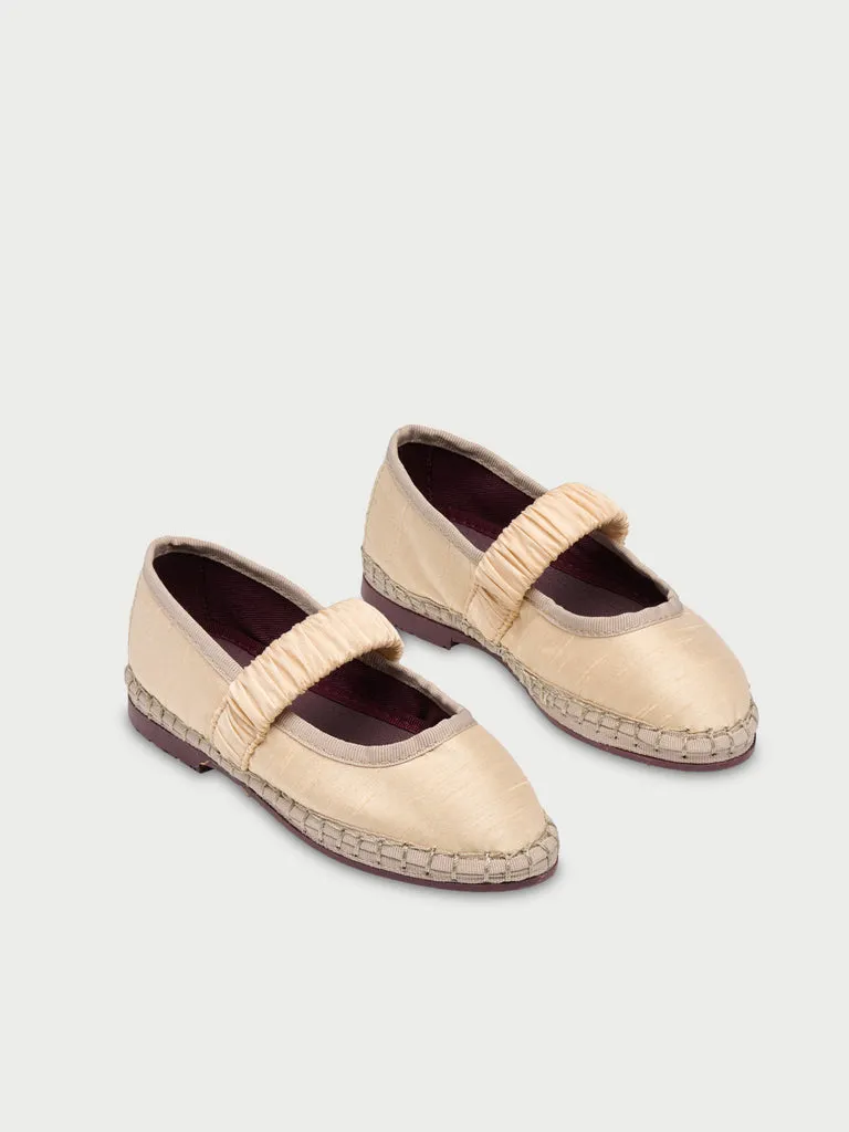 Flagelus Mafalda Camel Kids pantofi copii matase
