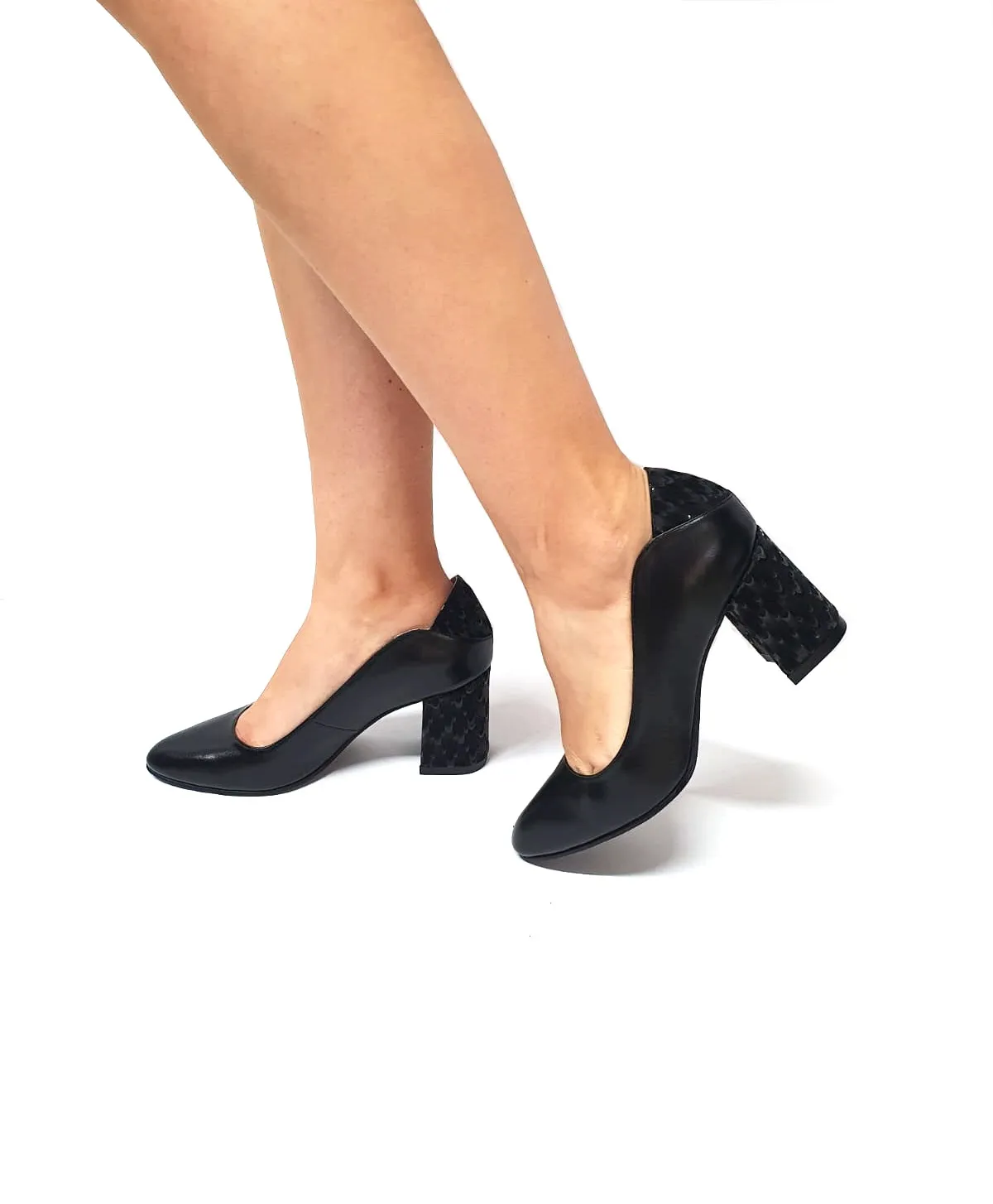 Catinca Shoes R9 NBN3D pantofi damă negru box piele naturală