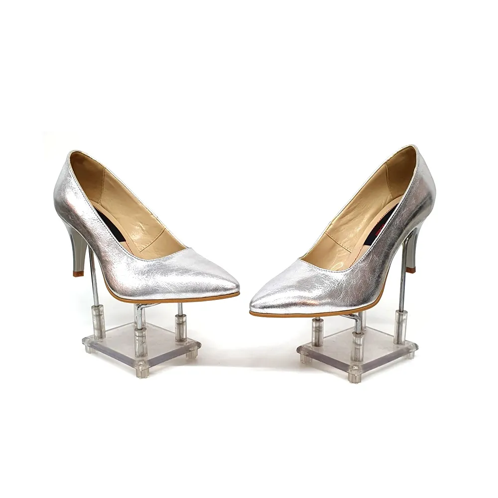 Catinca Shoes A17 AG pantofi damă piele naturală argintii