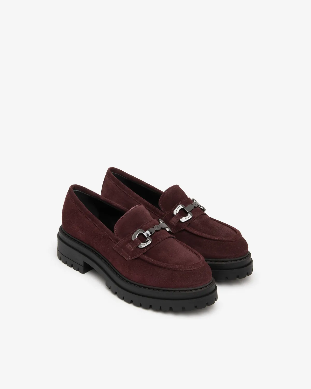 NeroGiardini mocasini piele intoarsa dama toc 4 cm