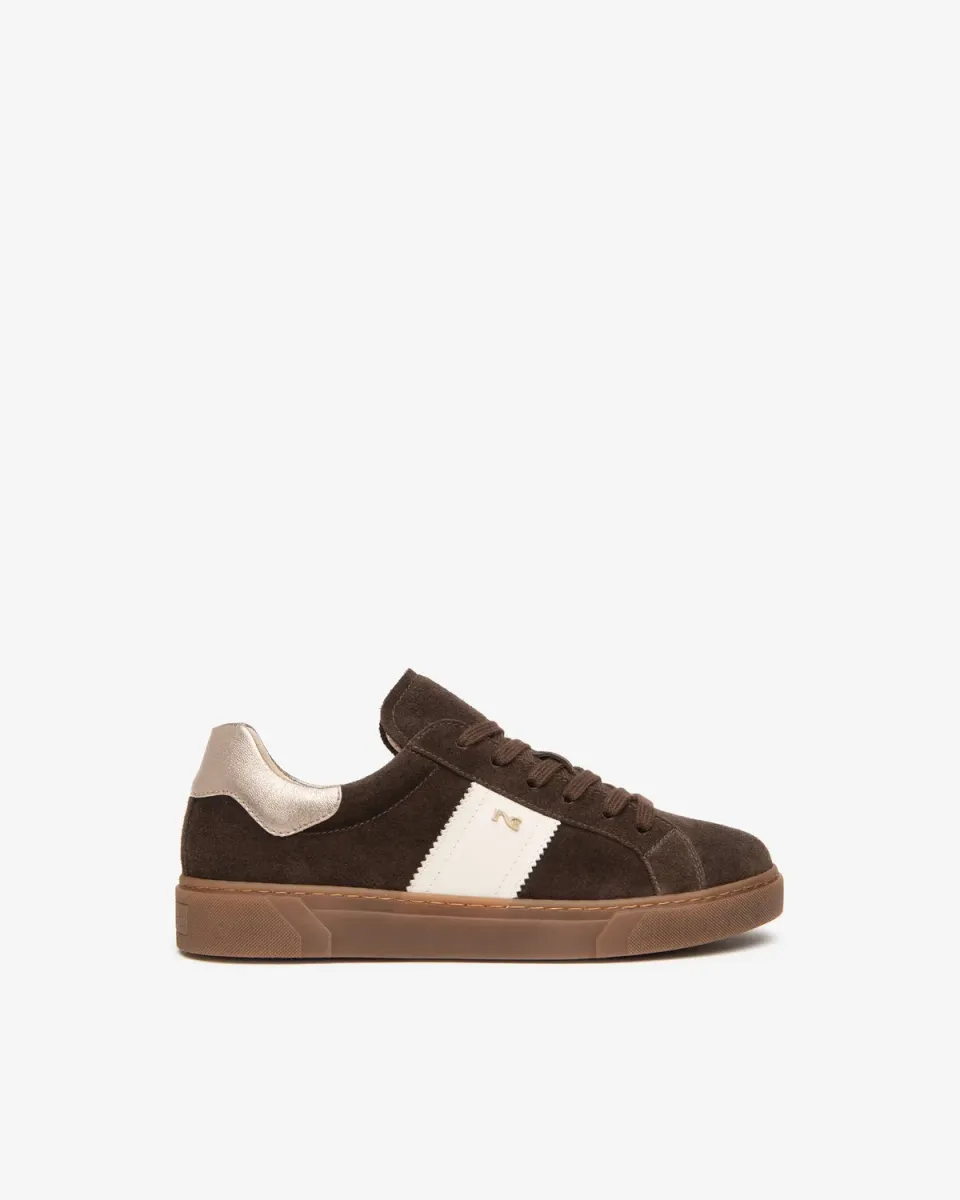 NeroGiardini sneakers dama piele intoarsa cu siret