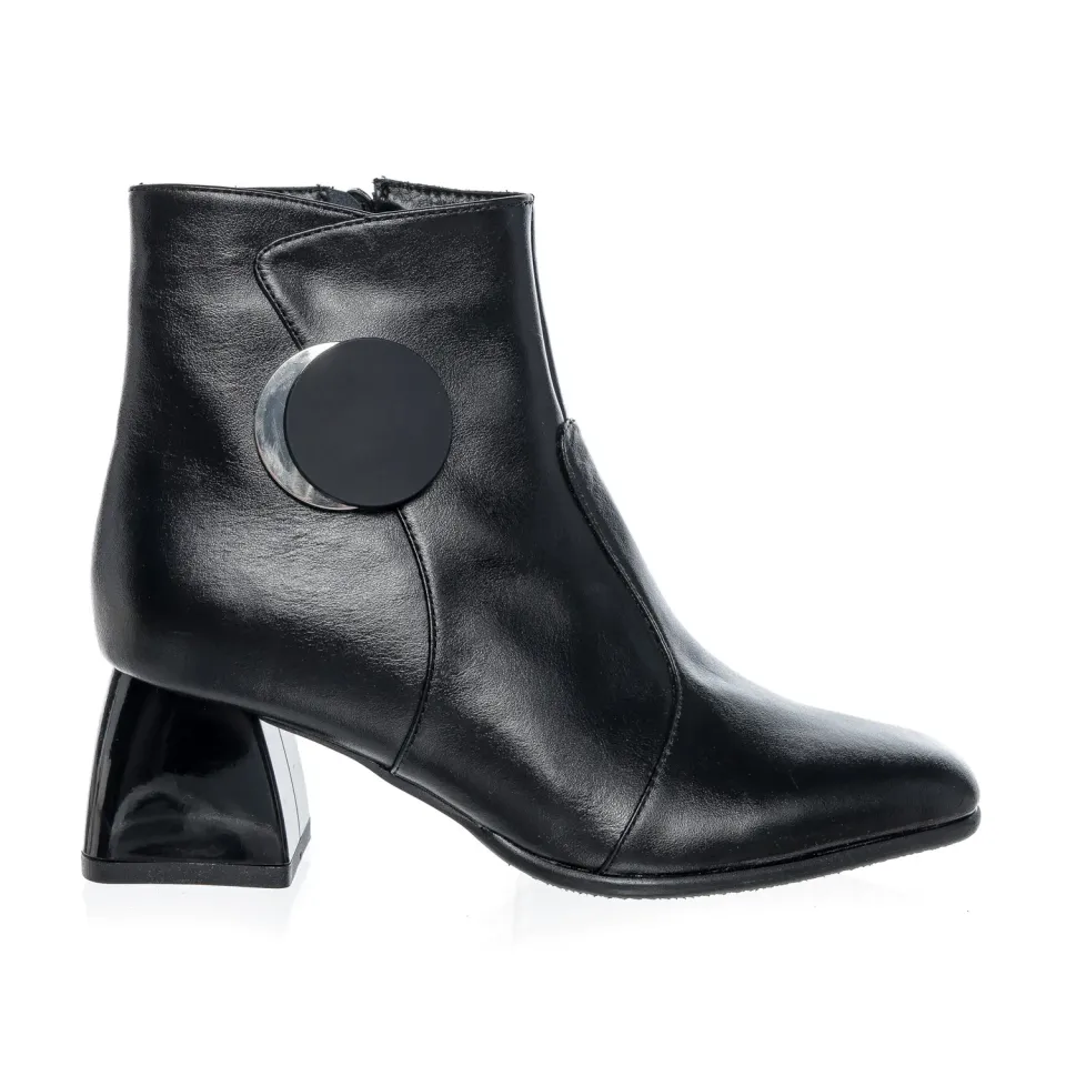 Catinca Shoes GX61 NB ghete damă piele negru box