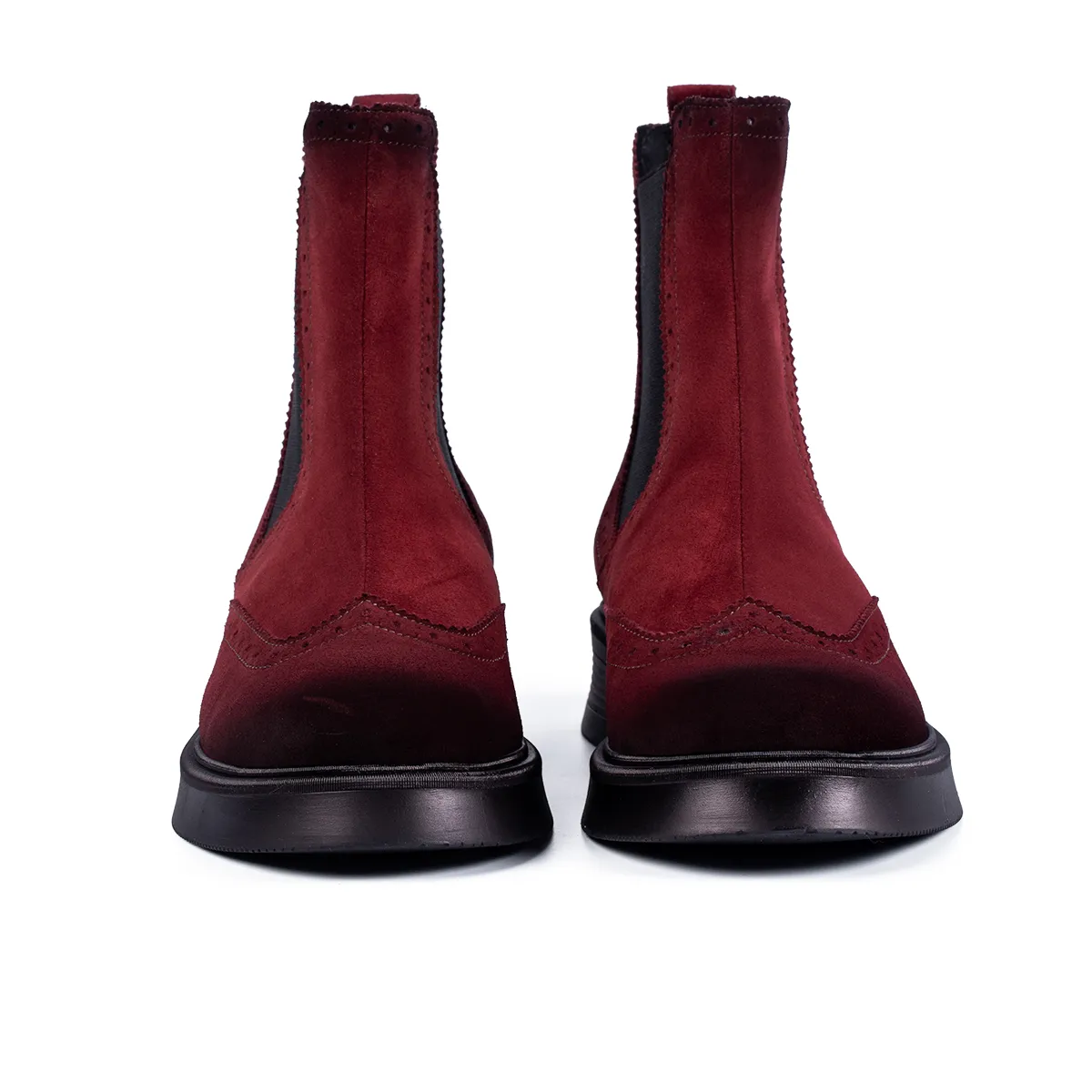 Lucas Shoes 400 ghete damă roșii piele naturală