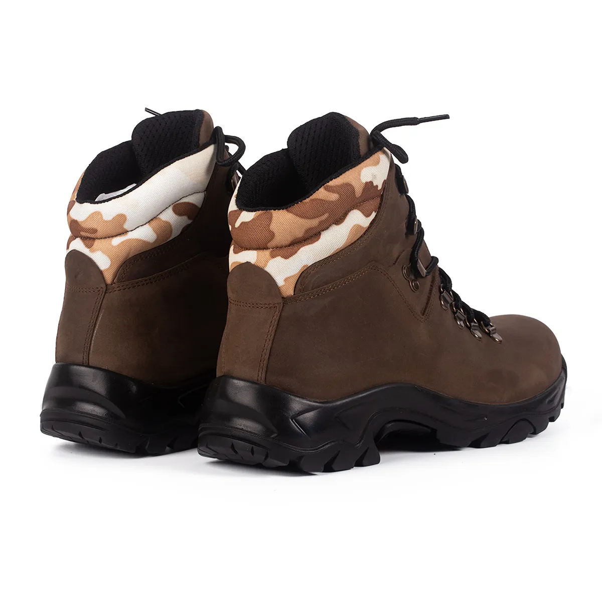 Lucas Shoes 384 bocanci barbati maro camuflaj piele bufo