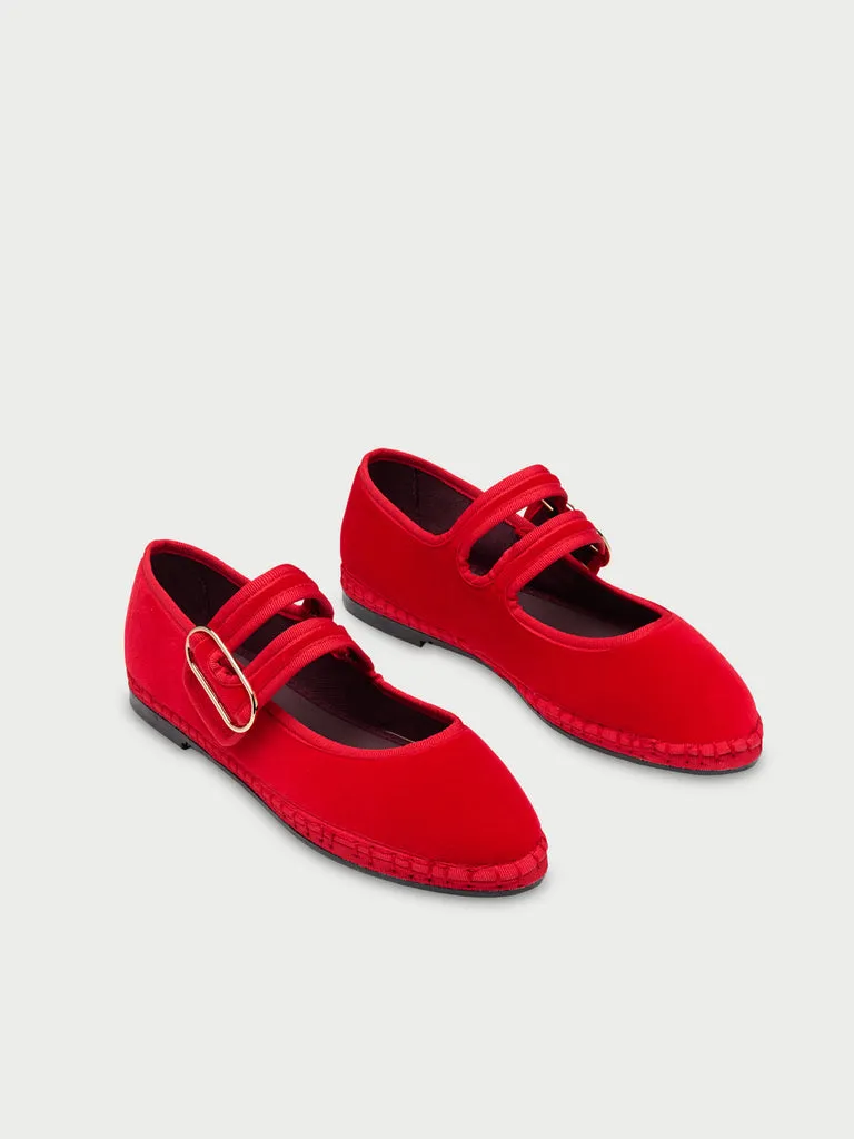 Flagelus Matilda Red pantofi mary jane roșii