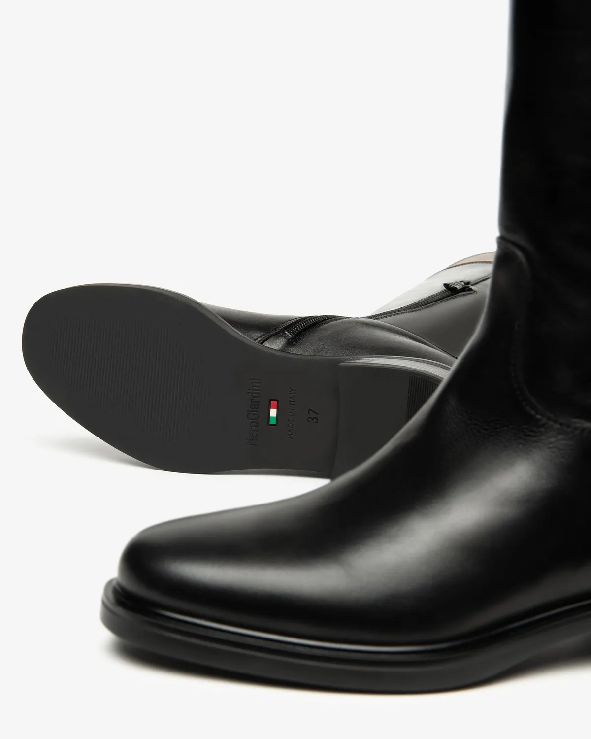 NeroGiardini Cizme Piele Dama Toc 30 mm cu Fermoar