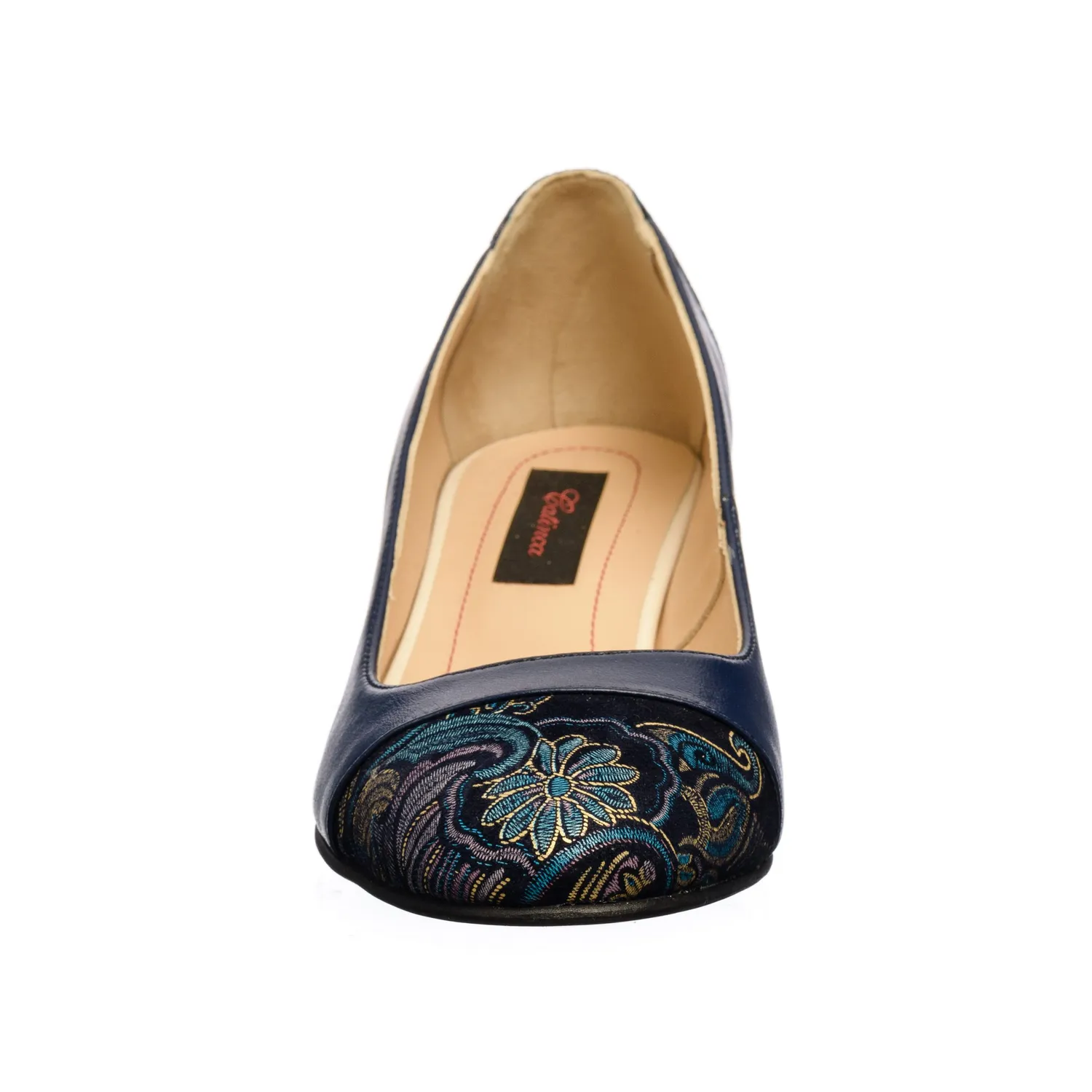 Catinca Shoes A8 BLS pantofi dama bleumarin cu sal piele