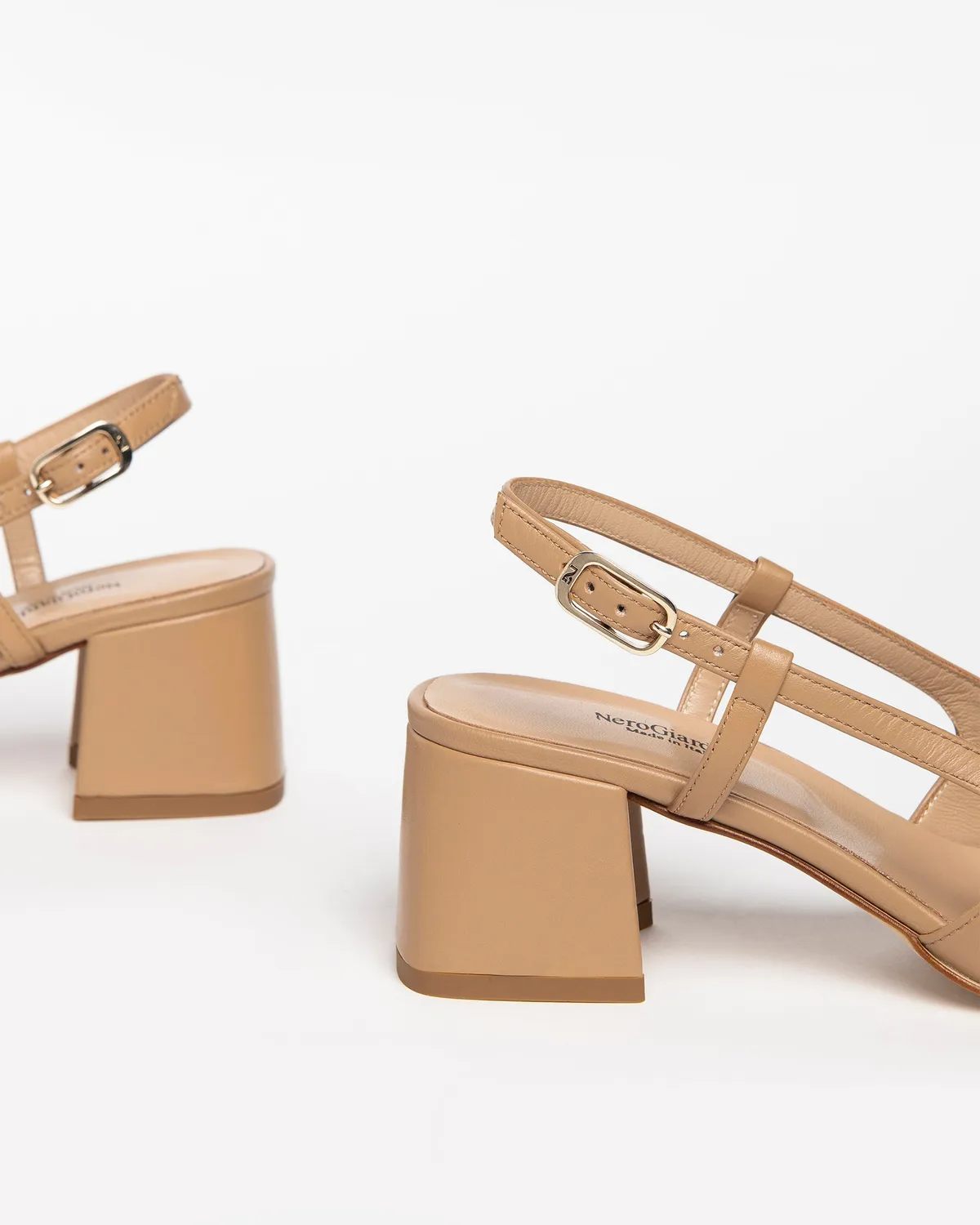 NeroGiardini Pantofi piele dama slingback primavara