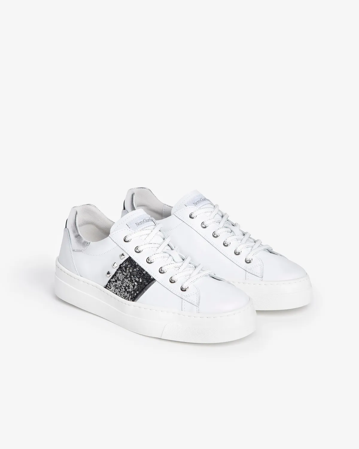 NeroGiardini sneakers piele dama vara cu brant DryGo