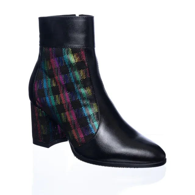 Catinca Shoes GX32 NBT ghete dama piele negru tesatura