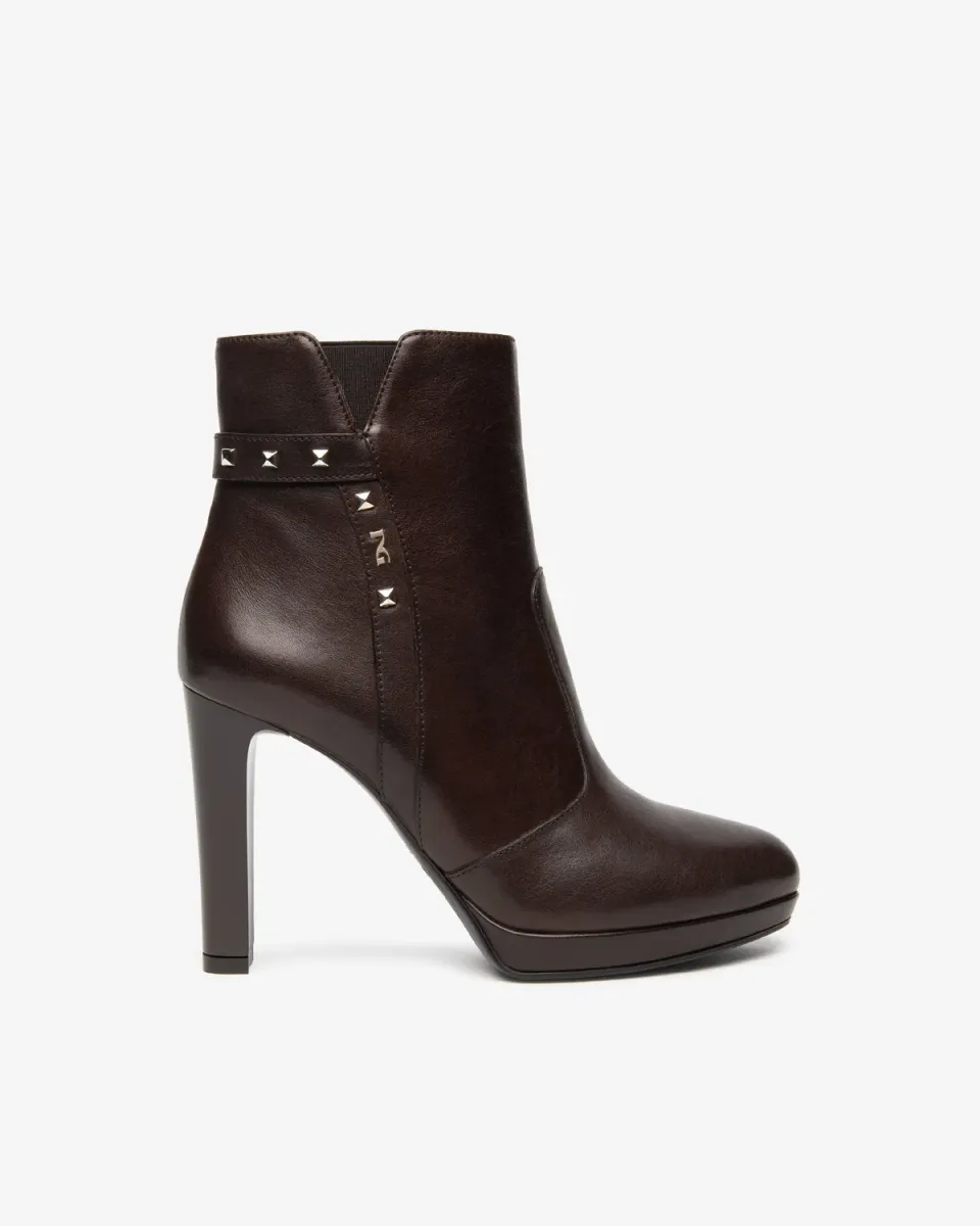 NeroGiardini botine dama piele naturala toc 100