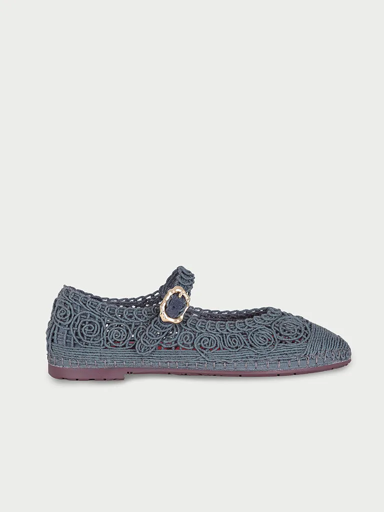Flagelus Kyra Breeze Blue pantofi mary jane albastri