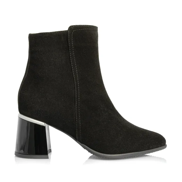 Catinca Shoes GX31TI NA ghete dama negru piele antilopa