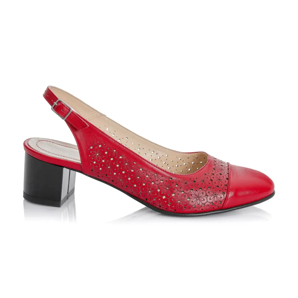 Catinca Shoes Rosu Box DT16 RB sandale piele rosii