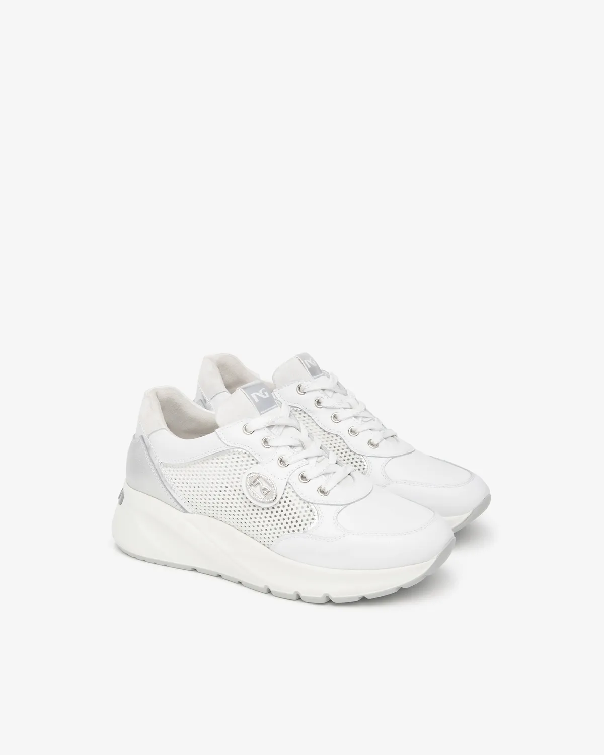 NeroGiardini sneakers dama piele panza material tehnic