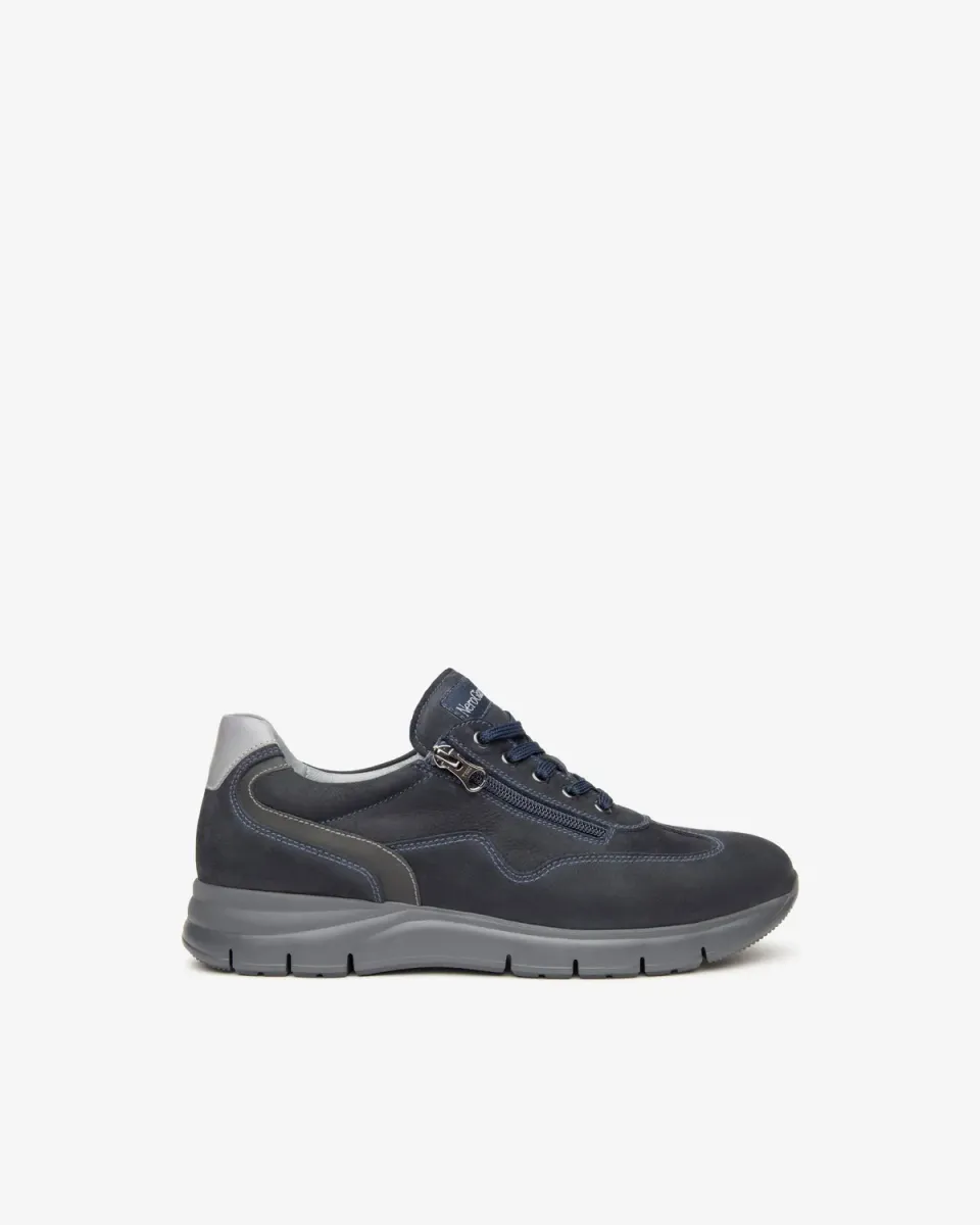 NeroGiardini sneakers barbati piele nabuk fermoar
