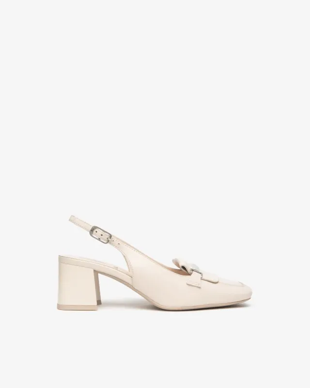 NeroGiardini pantofi slingback piele dama cu bareta