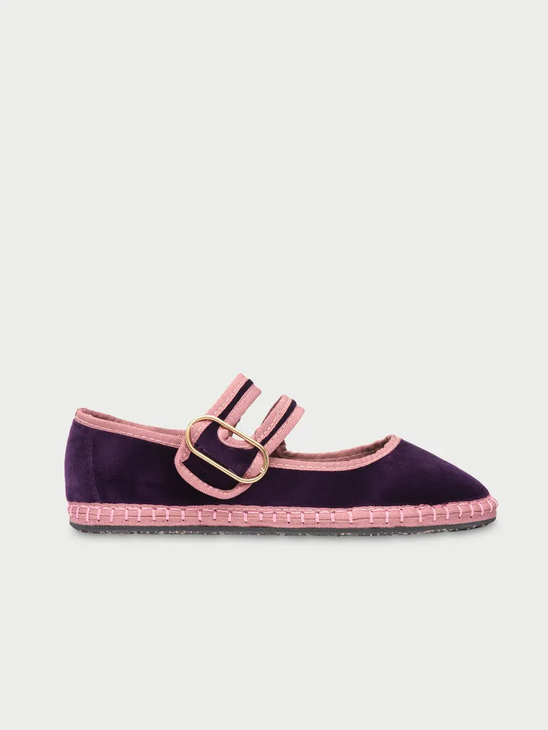 Flagelus Matilda Purple pantofi mary jane mov