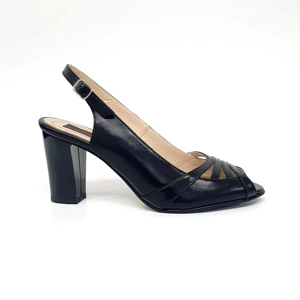 Catinca Shoes 024 NB sandale dama negru box piele
