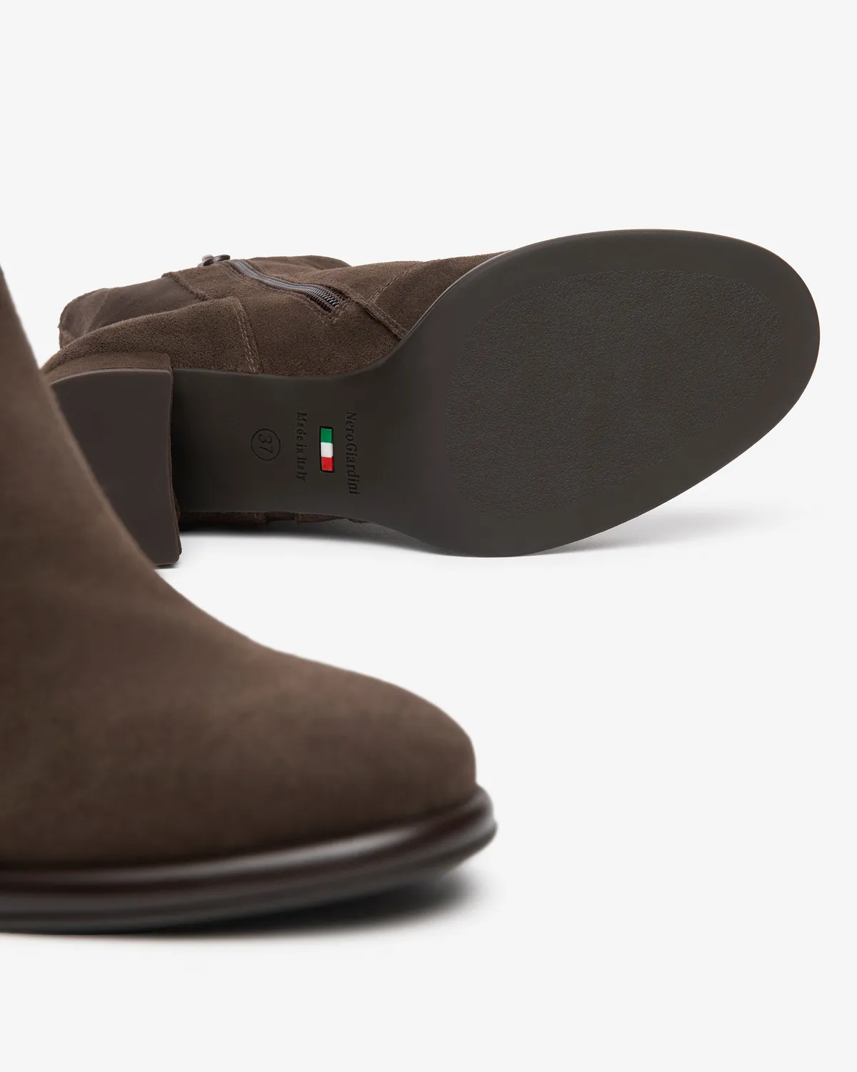 NeroGiardini botine dama piele toc bloc 6 cm
