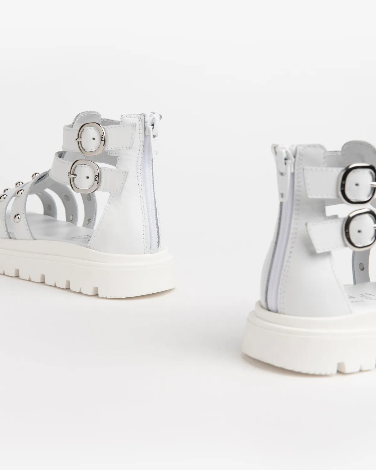NeroGiardini sandale fete piele gladiator cu fermoar