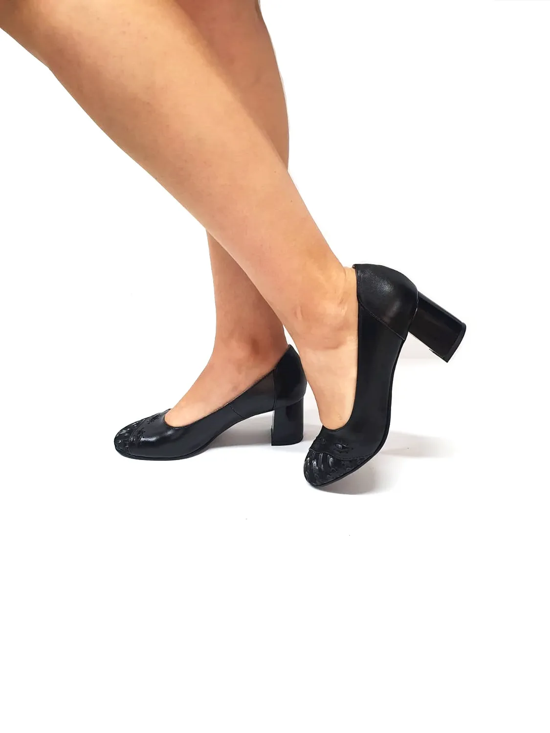 Catinca Shoes 03 NBN3D pantofi damă piele negru 3D