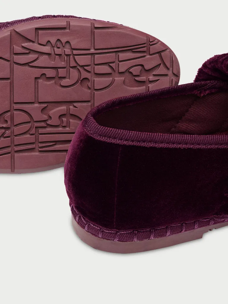 Flagelus Mafalda Wine pantofi catifea visiniu