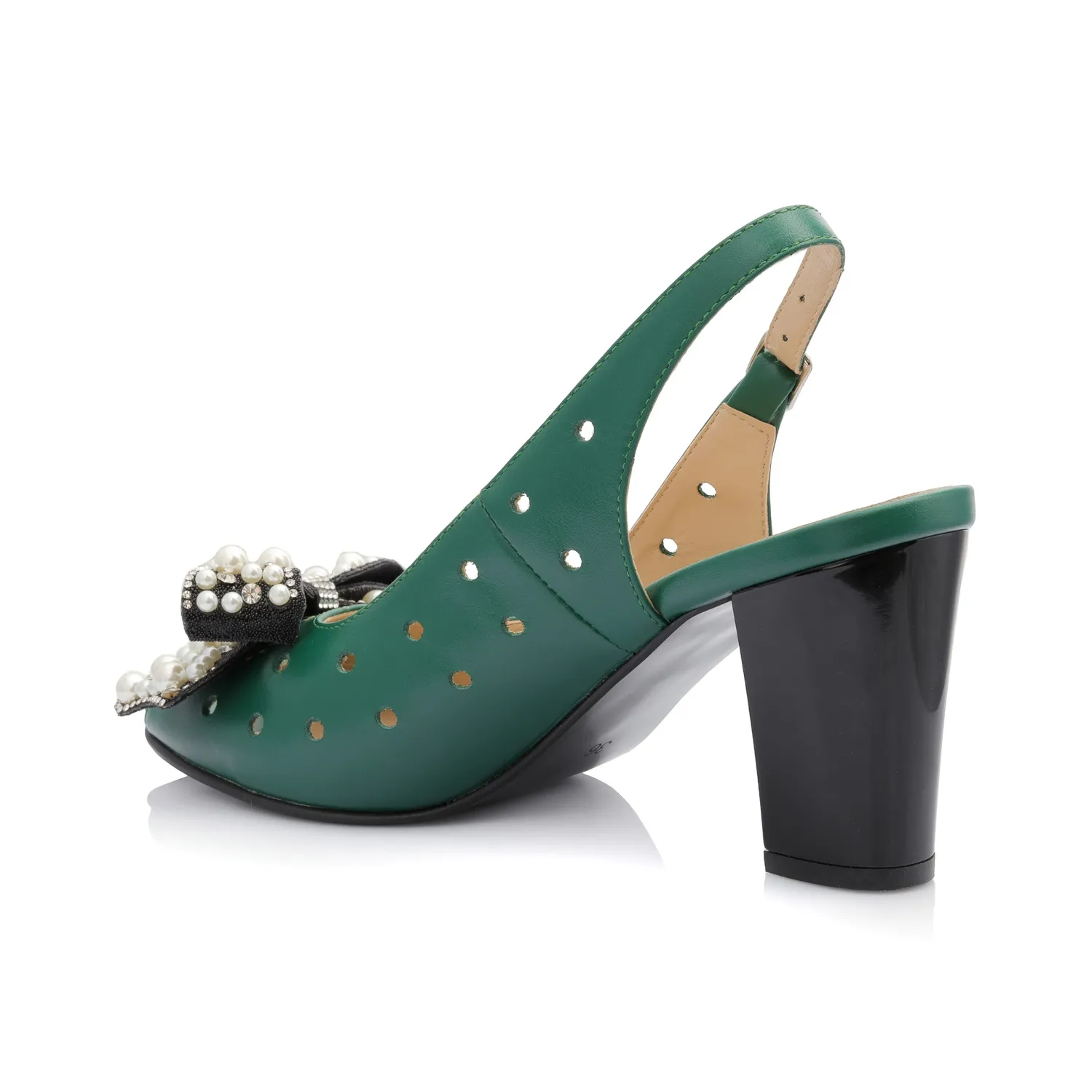Catinca Shoes F24M VB sandale damă piele verde box