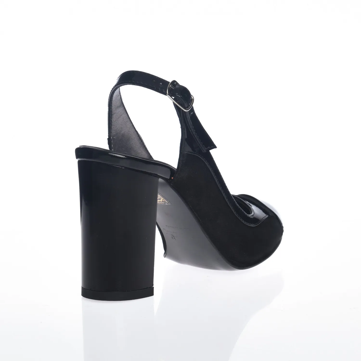 Catinca Shoes 891 NLA sandale dama negru lac piele naturala