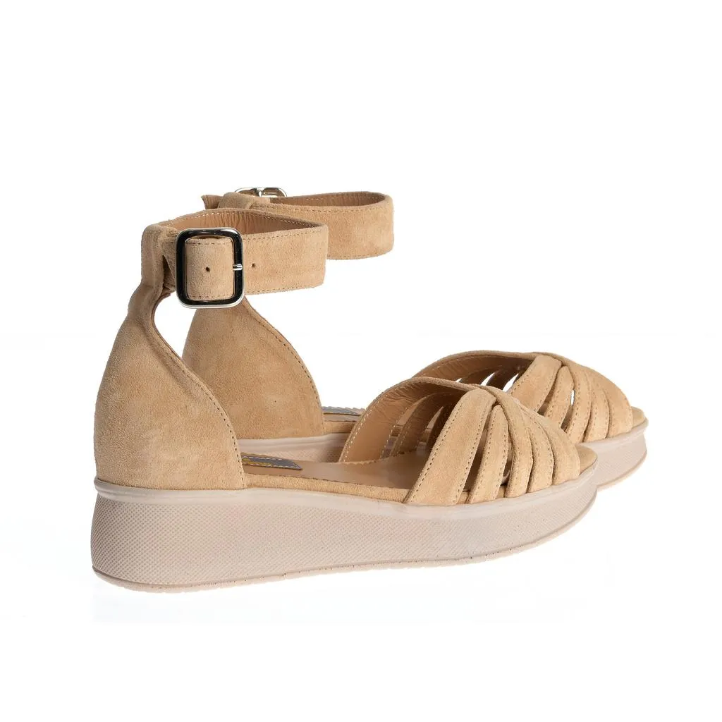 Ana Urbana Malibu sandale piele nude cu platformă