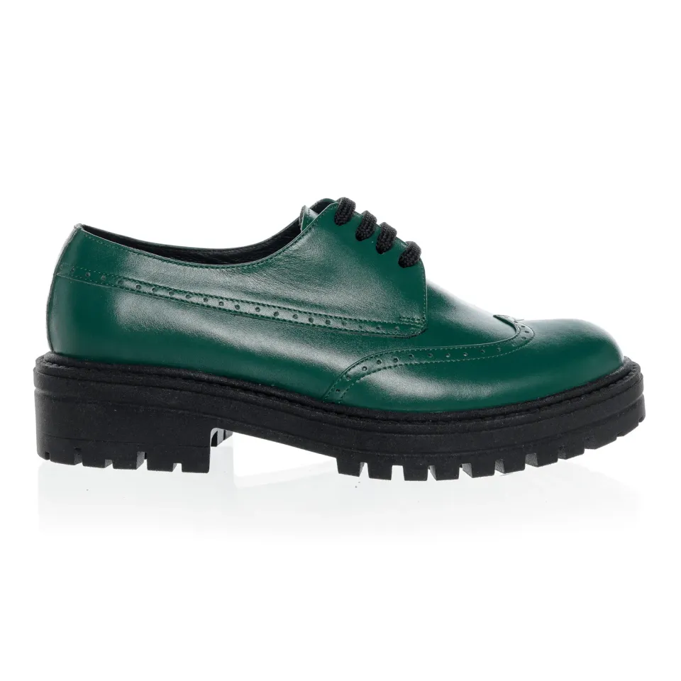 Catinca Shoes G9 VB pantofi dama piele verde box