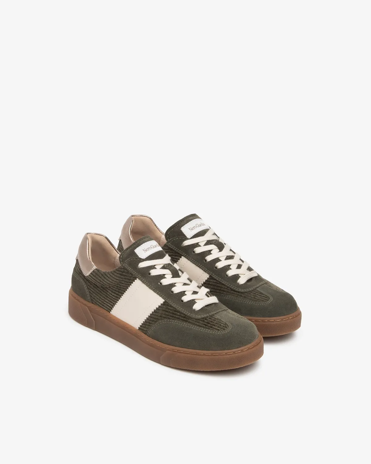 NeroGiardini Sneakers catifea piele dama siret